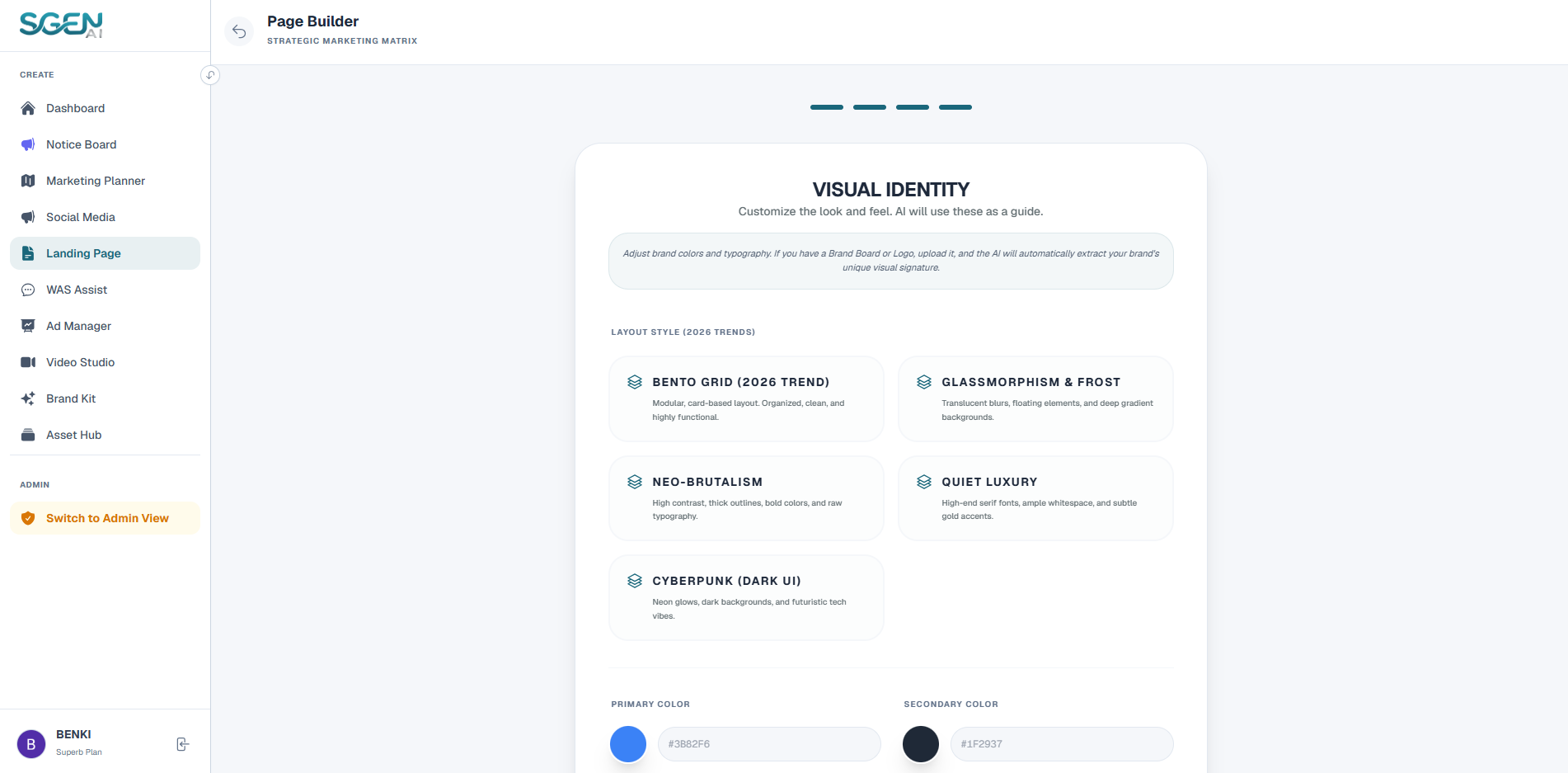 Step 4: Visual Identity & Layout Theme